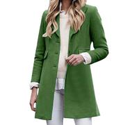 Cocila Women's Woolen Multi Colored Cardigan Single Breasted Coat Vestito Di Lana (Green L) Cappotto Donna Invernale Corto Giubbotto Donna Con Pelo Pelle Nero Giubbini Taglie Forti Jeans