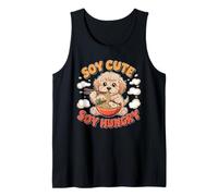 Cockapoo Affamato Soia Carino Soia Kawaii Ramen Cane Tagliatelle Pun Canotta