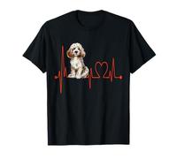 Cockapoo Dog Heartbeat ECG Divertente I Miei Cani Sono Il Mio Cardio Maglietta