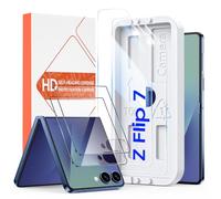 COCKEEK Confezione da 2 + 2 pellicole protettive per Samsung Galaxy Z Flip 7, kit di installazione di allineamento, compatibili con i principianti, ultra HD, senza bolle e senza pieghe, resistenti