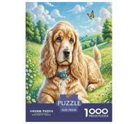 Cocker Spaniel Americano Jigsaw Puzzle Impossible 1000Pcs Decorazione Per La Casa. Rilassamento E Intelligence Per Adulti E Bambini Da 12 Anni 70x50cm/1000pcs