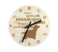 Cocker Spaniel Americano Orologio In Compensato Di Design-Cane