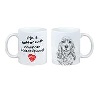 Cocker Spaniel americano tazza con cane la vita è migliore Art-Dog