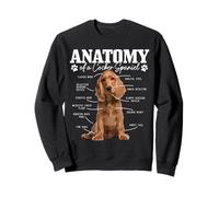 Cocker Spaniel Anatomy Divertente Cane Carino Cocker Spaniel Mamma papà Felpa
