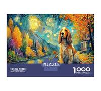 Cocker Spaniel Autumn Forest 1000 Pezzi Puzzle Classico Seasonal Art Set Puzzle Cartone Spesso - Ragazzi 12-18 Anni, Allenamento Logico, Ottimo Regalo Per Gli Amanti Dei Puzzle 52x38cm/1000pcs