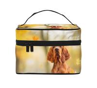 Cocker Spaniel Autunno Park Brown Spaniel Cani, Borsa per il trucco Borsa per cosmetici Borsa da toilette da viaggio portatile Astuccio per matite Astuccio da toilette