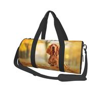 Cocker Spaniel Autunno Park Brown Spaniel Cani, Borsone da viaggio di grande capacità Borsa rotonda Borsa da viaggio sportiva Borsa da viaggio Borsa da fitness