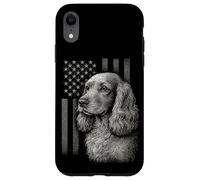 Cocker Spaniel Bandiera Americana 4 luglio Patriotic Dog Love Custodia per iPhone XR