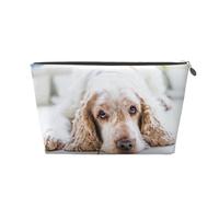 Cocker Spaniel Brown Spaniel Cani tristi Cani Animali domestici, Borsa da toilette Borsa per trucco Borsa per cosmetici Borsa da toilette da viaggio portatile