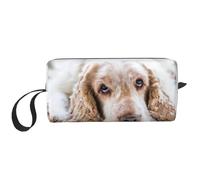Cocker Spaniel Brown Spaniel Cani tristi Cani Animali domestici, Borsa per il trucco Borsa per cosmetici Borsa da toilette da viaggio portatile Borsa per trucco Organizer