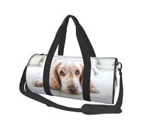 Cocker Spaniel Brown Spaniel Cani tristi Cani Animali domestici, Borsone da viaggio di grande capacità Borsa rotonda Borsa da viaggio sportiva Borsa da viaggio Borsa da fitness