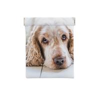 Cocker Spaniel Brown Spaniel Cani tristi Cani Animali domestici, Spremere il portafoglio superiore da donna Borsa portaoggetti Piccola portamonete Portamonete