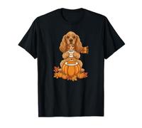 Cocker Spaniel caffè Autunno Ringraziamento Donna Uomo Bambini Maglietta