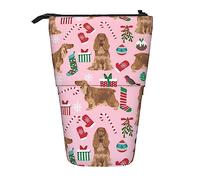 Cocker Spaniel Cane Cocker Spaniel Astuccio per matite con design a forma di cane carino, astuccio per matite con supporto, astuccio per matite telescopico con supporto per matite Borsa per penne