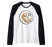 Cocker Spaniel - Cane con Cuccia per Cani e Cibo Durante Il Sonno Maglia con Maniche Raglan