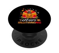 Cocker Spaniel Cane Hallothanksmas Halloween Autunno Natale PopSockets PopGrip Adesivo