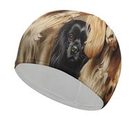 Cocker Spaniel Cuffia da nuoto comoda per la doccia per ridurre la resistenza e la protezione dei capelli, cuffia da bagno morbida elastica durevole mantiene invariata l'acconciatura per donne e