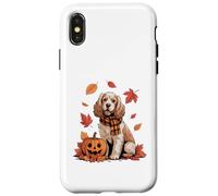 Cocker Spaniel Dog Lover Zucca Autunno Autunno Ringraziamento Custodia per iPhone X/XS