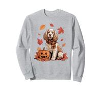 Cocker Spaniel Dog Lover Zucca Autunno Autunno Ringraziamento Felpa