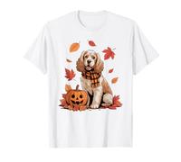 Cocker Spaniel Dog Lover Zucca Autunno Autunno Ringraziamento Maglietta
