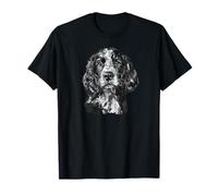 Cocker Spaniel Face Cute Dog Amante Uomini Donne Nero Bianco Maglietta