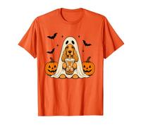Cocker Spaniel Ghost And Boba Cute Halloween Dog Humor Maglietta