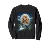 Cocker Spaniel Howling to The Moon Meme Funny Dog Lover Felpa