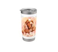 Cocker spaniel im look vintage Bicchiere termico in acciaio inox doppia parete