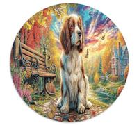 Cocker Spaniel In Autumn Park Puzzle Decompressione Intellettuale 1000 Pezzi Cute Pet Dog Puzzle Decorazione Per La Casa Per Adulti Ragazzi Bambini 1000pcs (67.5x67.5cm)