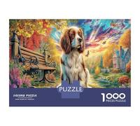 Cocker Spaniel In Autumn Park Puzzle Gioco Di Abilità 1000 Pezzi Cute Pet Dog Puzzle Decorazione Per La Casa Per Adulti E Bambini Da 14 Anni E Più 70x50cm/1000pcs