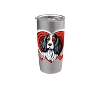 Cocker Spaniel Inglese Cuore Carino Buon Cucciolo Amante dei Cani Bicchiere termico in acciaio inox doppia parete