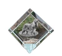 Cocker Spaniel inglese dado di cristallo con cane Art-Dog