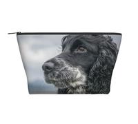 Cocker Spaniel Inglese Grandi Orecchie Ricci Nere, Borsa da toilette Borsa per trucco Borsa per cosmetici Borsa da toilette da viaggio portatile