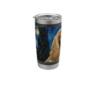 Cocker Spaniel Inglese Van Gogh Notte Stellata Bicchiere termico in acciaio inox doppia parete