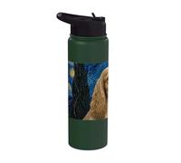 Cocker Spaniel Inglese Van Gogh Notte Stellata Stainless Steel Insulated Water Bottle
