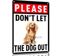 Cocker Spaniel "Non Lasciare Uscire Il Cane" Poster Con Placca Ferro Placca Murale Vintage Segno Di Latta Per Man Cave Cucina Idea Regalo 20X30 Cm