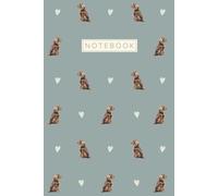Cocker Spaniel Notebook: Cute Aesthetic Lined Journal for Brown Cocker Spaniel Lovers & Owners | Blue Green Cover