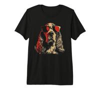 Cocker Spaniel papà Divertente Amante dei Cani Vintage Festa del papà Maglietta Premium