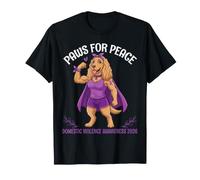 Cocker Spaniel Paws Consapevolezza della violenza Domestica per la Pace 2026 Maglietta