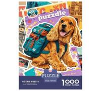 Cocker Spaniel Puzzle 1000 Pezzi Fun Per Adulti E Bambini Dai 12 Anni,Cute Pet Dog, Pacchetto Di Alta Qualità Con Sfide Extra Divertenti, Idea Regalo Per Lei O Lui Per Uomini E Donne 70x50cm/1000pcs
