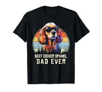 Cocker Spaniel Retro Vintage anni '60 '70 Sunset Dog Lovers Uomini Maglietta