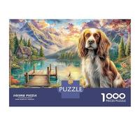 Cocker Spaniel Set Puzzle Premium Da 1000 Pezzi, Mountain Lake, Riduzione Dello Stress, Relax Mentale, Migliore Idea Regalo, Hobby, Tempo Libero 70x50cm/1000pcs