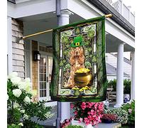 Cocker Spaniel Shamrock. Incrocio Irlandese Bandiere Pirati Durevole Bandiera Da Cortile Multicolore Bandiere All'Aperto Decorazione Per Giardino Patio Interni S