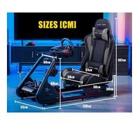 Cockpit Sim Racing GTPLAYER con Supporto Regolabile e Altoparlanti, Sedile in pelle sintetica