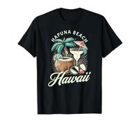 Cocktail al cocco con palma hawaiana Hapuna Beach Hawaii Maglietta