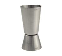 HENDI Jigger cocktail doppio 25/50ml, BarUp, misurino per bevande da barista professionale, dosatore per bar, barman, ø43x(H)85mm, acciaio inox