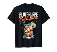 Cocktail per Bartender Addio al nubilato Blutgruppe Cuba Libre Maglietta