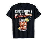 Cocktail per Bartender Addio al Nubilato Blutgruppe Cuba Libre Maglietta