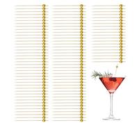 Cocktail Picks - 100 Piece Skewers, Decorative Disco Ball Stirrers, Party Drink Accessories | Cocktail Picks For Charcuterie, BBQ, Sandwich, Christmas, Holiday, Party, Indoor, Outdoor, Food, Cake