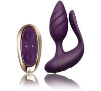 Cocktail plug anale potente con spina 10 X vibrazioni viola telecomando USB IPX7